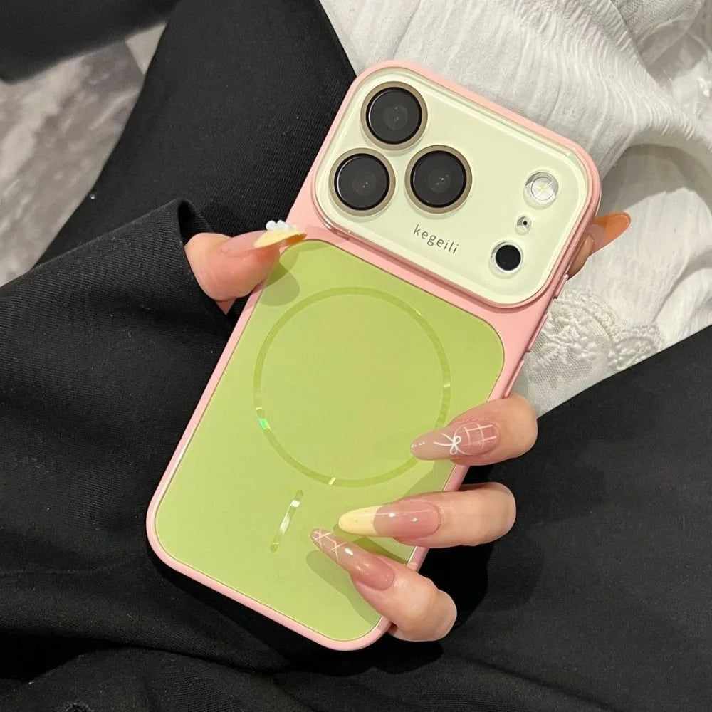 For Magsafe Candy Color Contrast AG Case  For iPhone