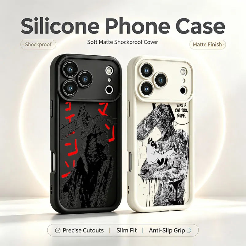 Anime Chainsaw Man Shockproof Phone Case For iPhone