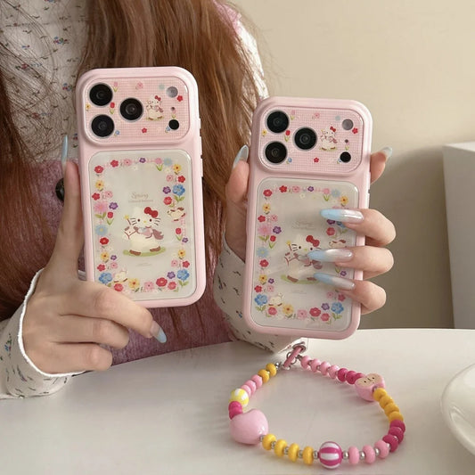 Cute Luxury Spring Blossom Trojan Kitty Hot Sale Phone Case For iPhone