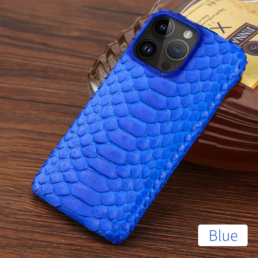 Genuine Leather Python Phone Case For iPhone
