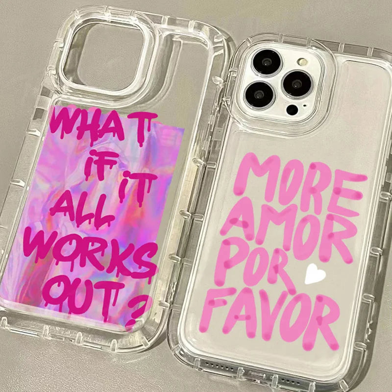 Mark Pen Graffiti More Amor Por Favor Phone Case For iPhone