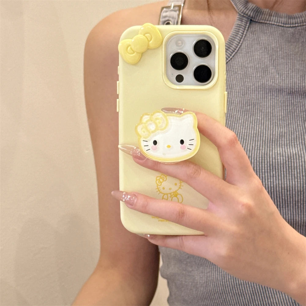 With Kickstand Candy Mini Bow Hello Kitty Phone Case