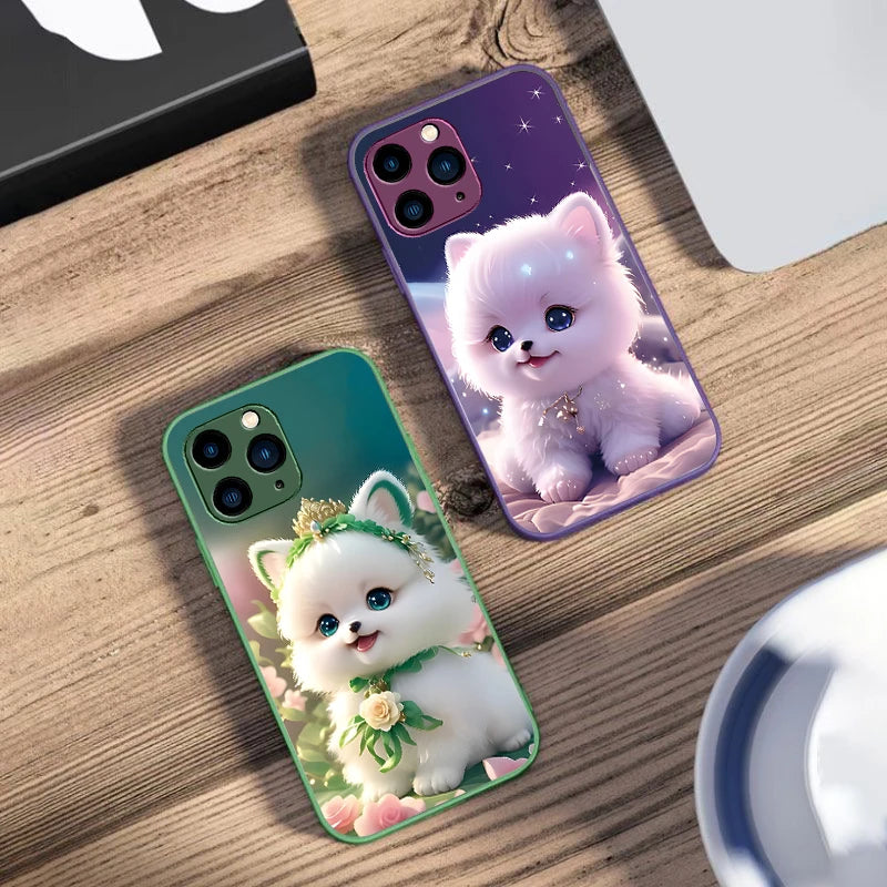 Cute Little Dog Green For iPhone