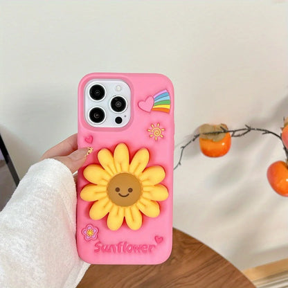 Niche Cute Three Dimensional Flower Phone Case