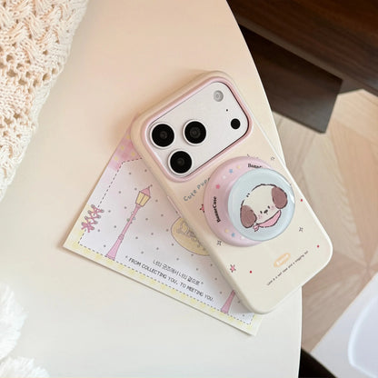 Korean Colorful Stars Cartoon Kitten Puppy Magnetic Holder Phone Case For iPhone