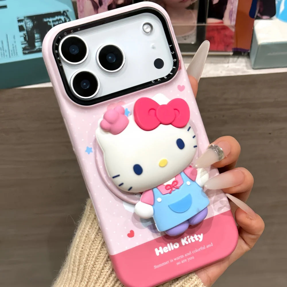 Simple Cute Pink Color Magnetic Phone Case For iPhone