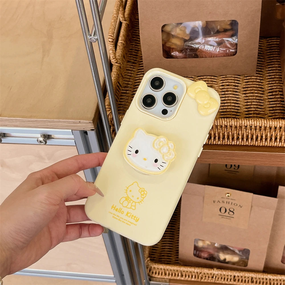 With Kickstand Candy Mini Bow Hello Kitty Phone Case