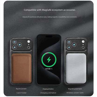 For Magsafe Magnetic Leather Phone Case For iPhone