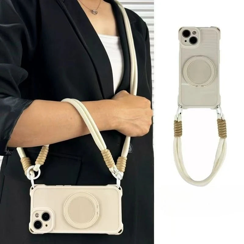 Crossbody Lanyard Phone Holder Case For iPhone