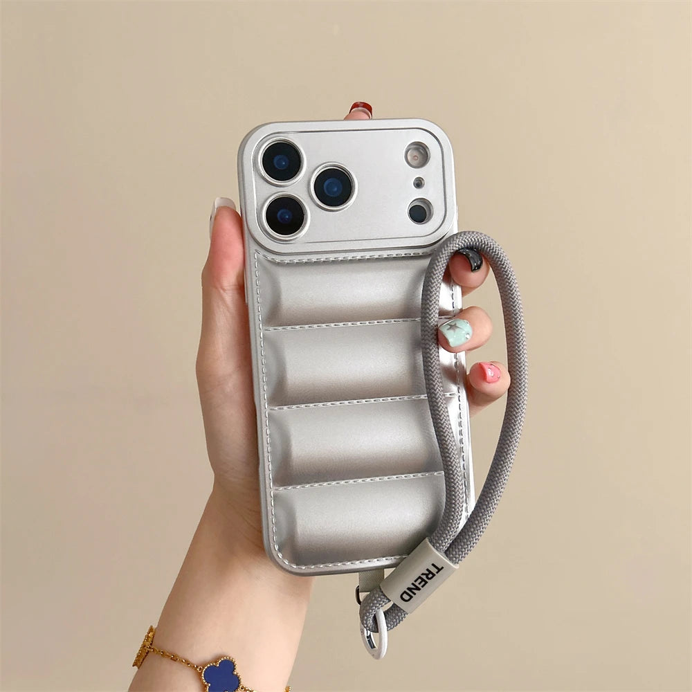 Soft Down Jacket Silicone Case For iPhone