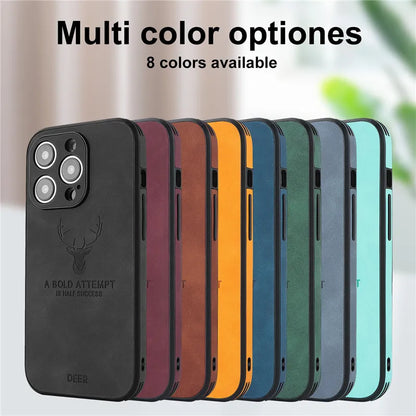 Deer A Bold Attempt is Half Success Leather Case For iPhone