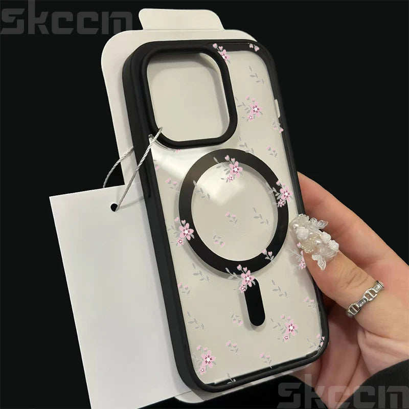 Flower Transparent Case For iPhone