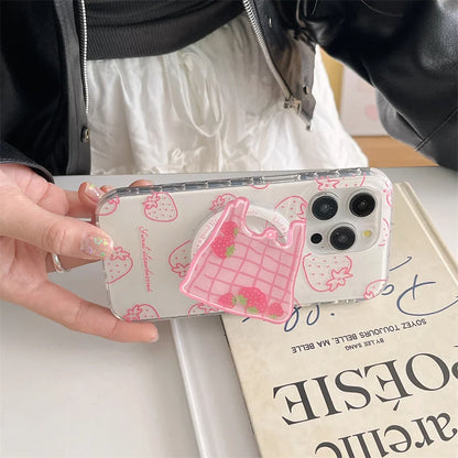 Lovely Strawberry Magnetic Phone Case