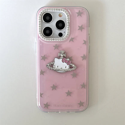 Cute Cartoon And Fashionable HelloKitty Stars Phone Case For iPhone