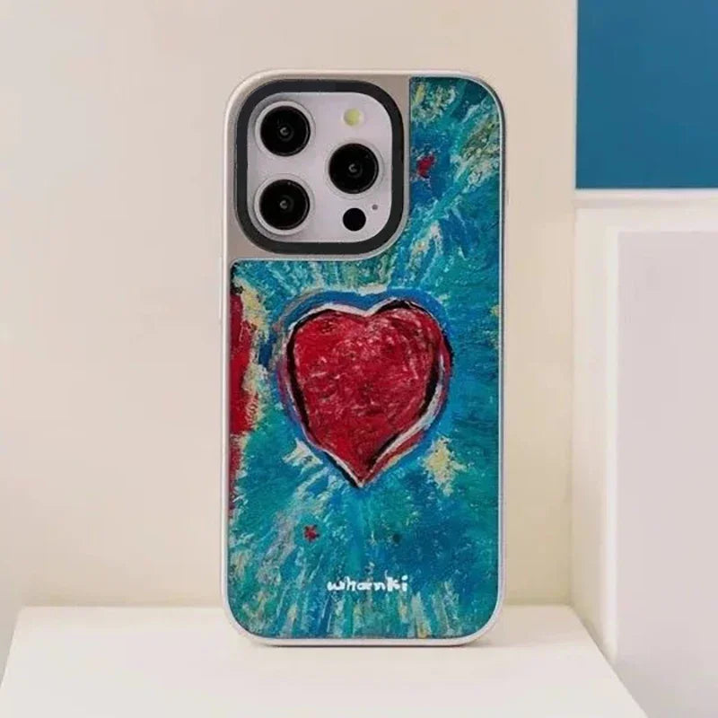 Art Museum Silver Black Border Mirror Magnetic Phone Case