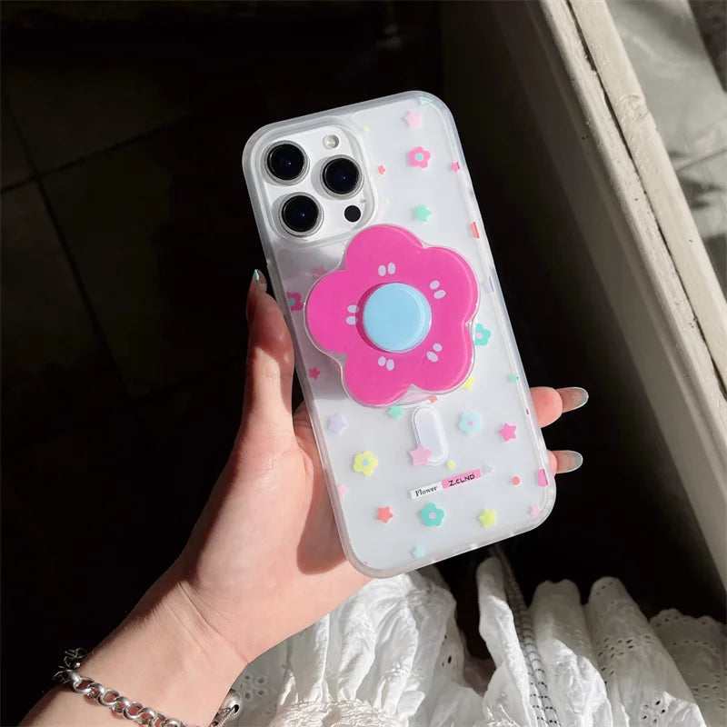 Colorful Small Floral Magnetic Phone Case