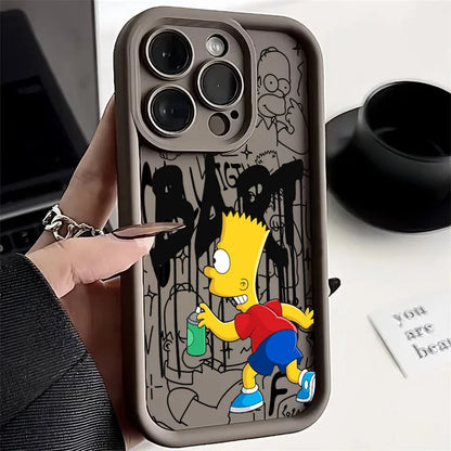 Disney Bart Simpsons Cartoon Phone Case For iPhone