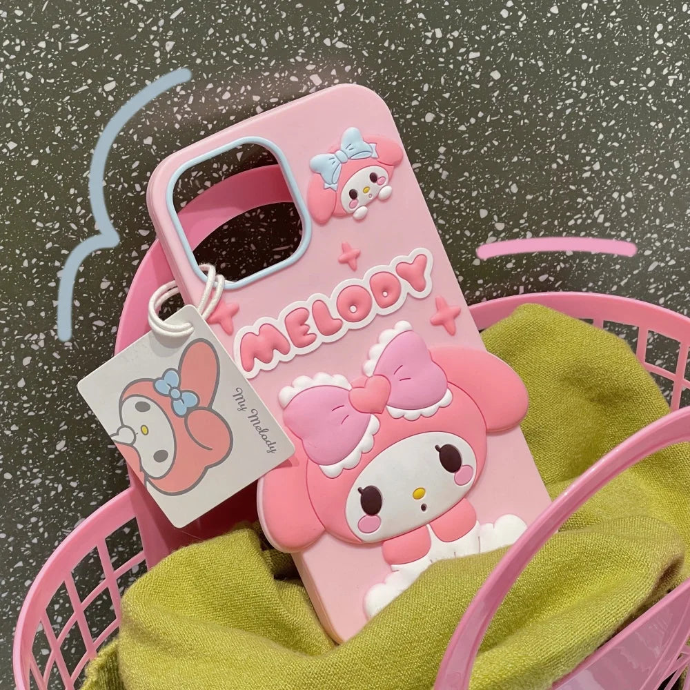 3D Sanrio Star Melody Cartoon Phone Case  For iPhone