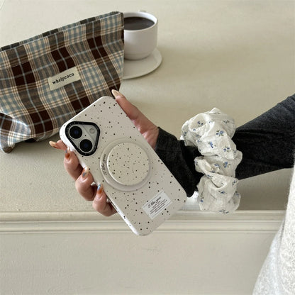 Cute Milk Yellow Magnetic Circle Holder Phone Case