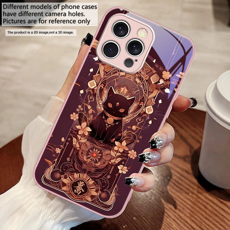 Fantasy Lucky Cat Blue For iPhone
