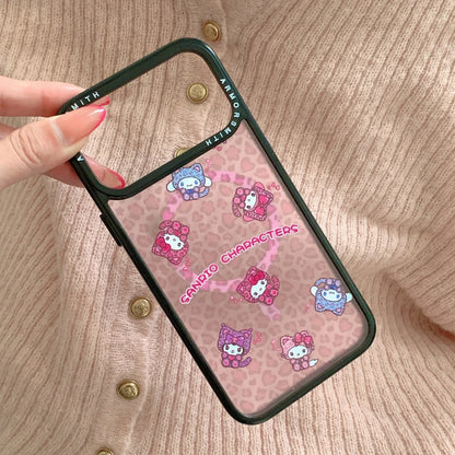 Leopard Print Cute Sanrio Melody Magnetic Holder Wireless Charge Phone Case For iPhone