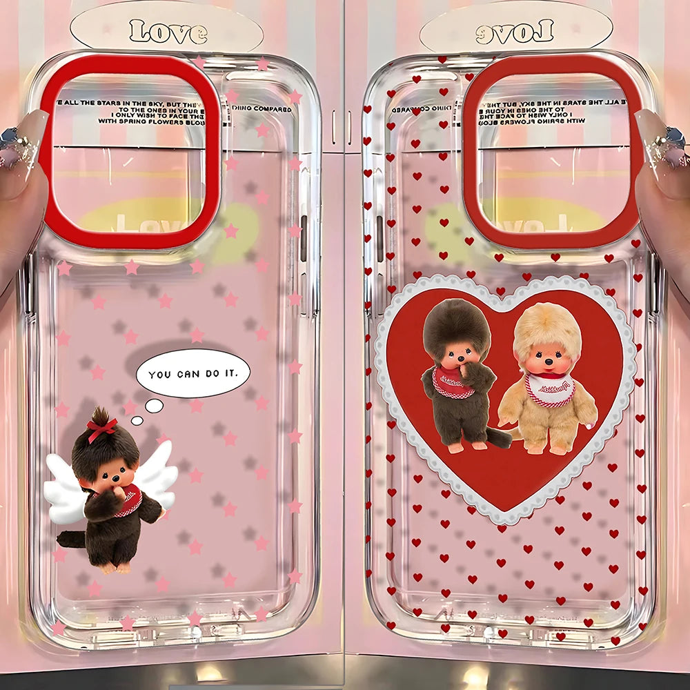 Ins Cute Monchhichis Phone Case For iPhone