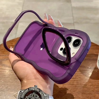 Luxury Soft Transparent Stand Holder Phone Case