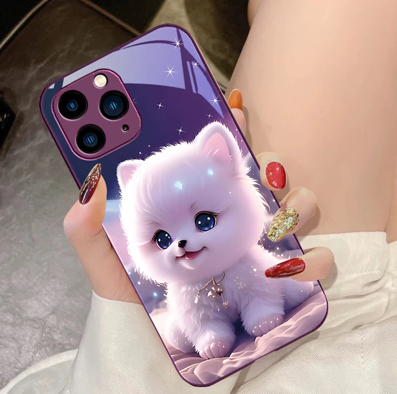 Cute Little Dog Green For iPhone