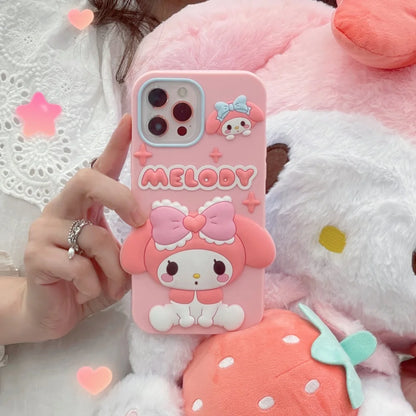 3D Sanrio Star Melody Cartoon Phone Case  For iPhone