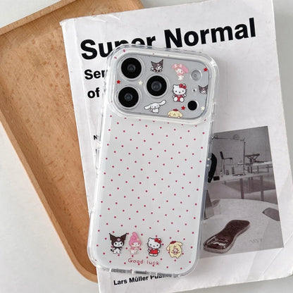 Fashion Simple Polka Dot Sanrio Kitty Case For iPhone
