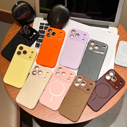 Big Window Liquid Silicone Phone Case For iPhone