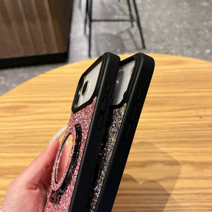Luxury Glitter Mirror Phone Stand For iPhone