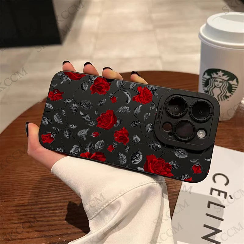 New Retro Fashion Rose Phone Case For iPhone
