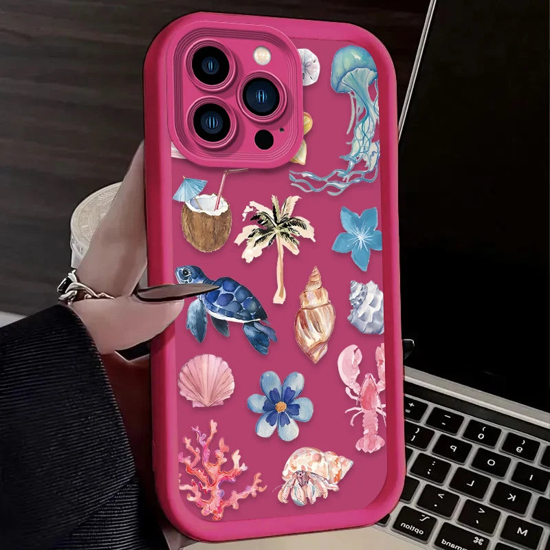 Ocean Starfish Seashell Case For iPhone