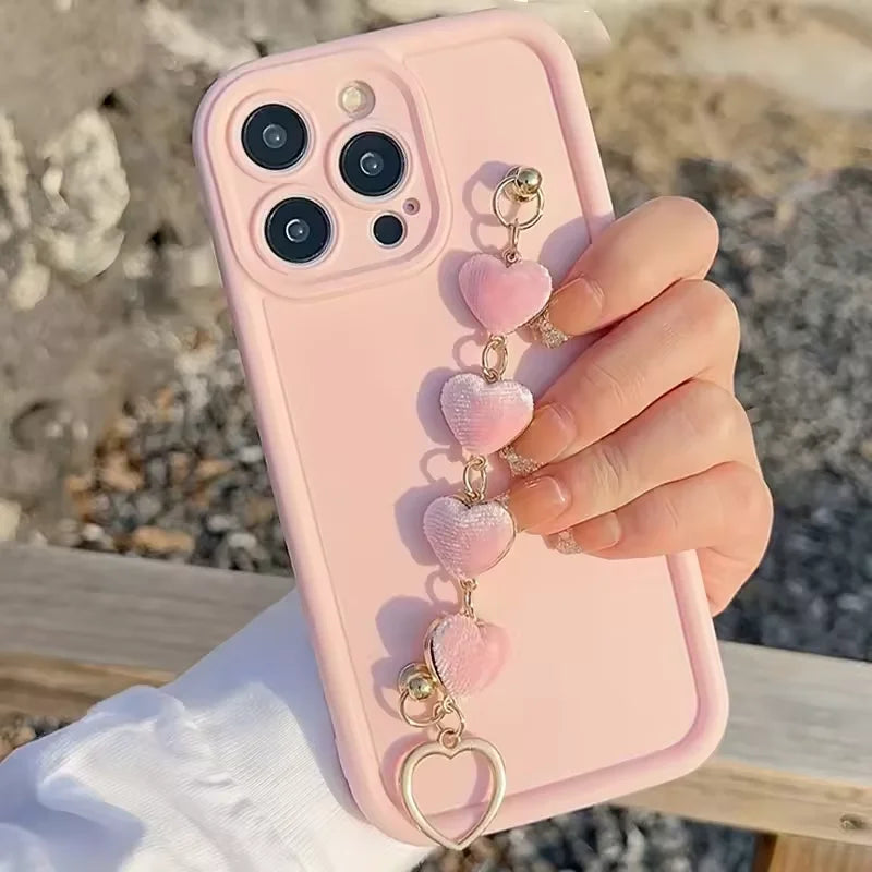 Magnetic Belt Love Chain Silicone Soft Phone Case For iPhone