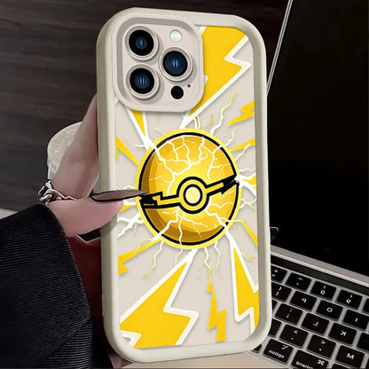 Cartoon Cute Pokemon Pikachu Soft Phone Case For iPhone