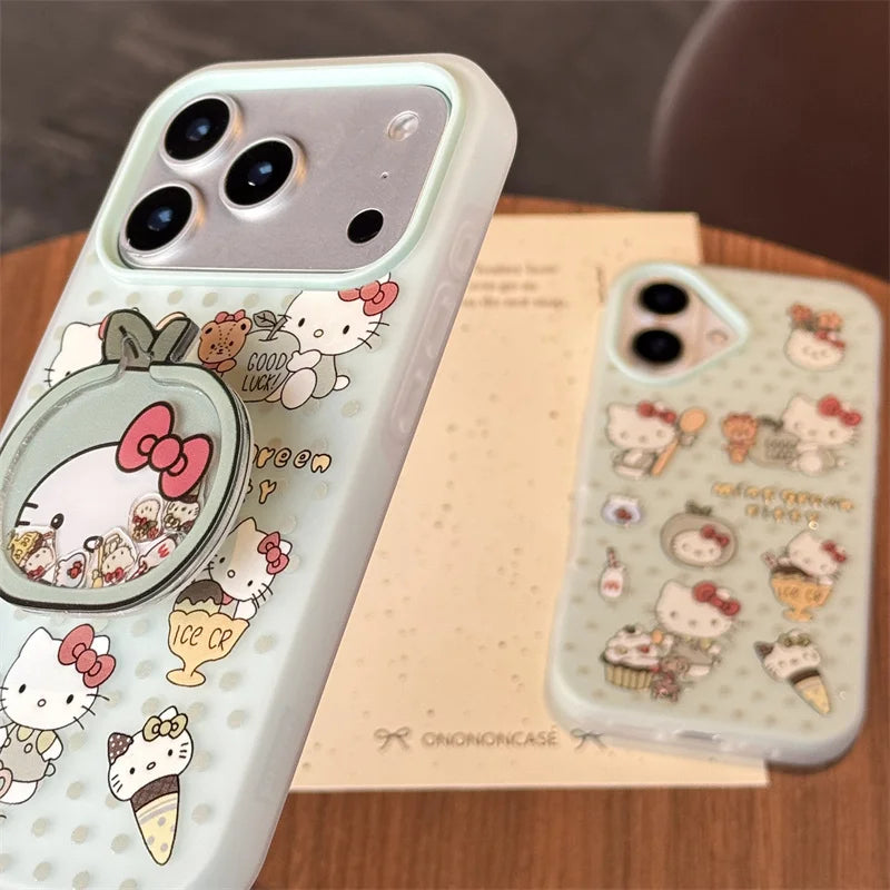 Korean Mint Green Hellokitty Phone Case For iPhone