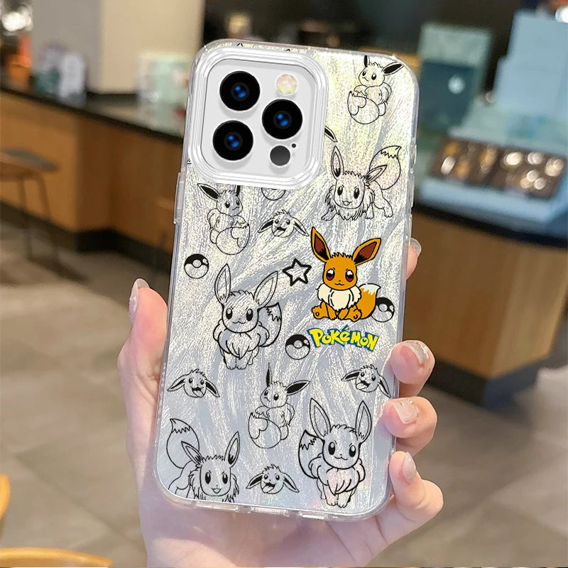 New Pokemon Gengar Cartoon Gradient Phone Case For iPhone
