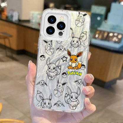 New Pokemon Gengar Cartoon Gradient Phone Case For iPhone