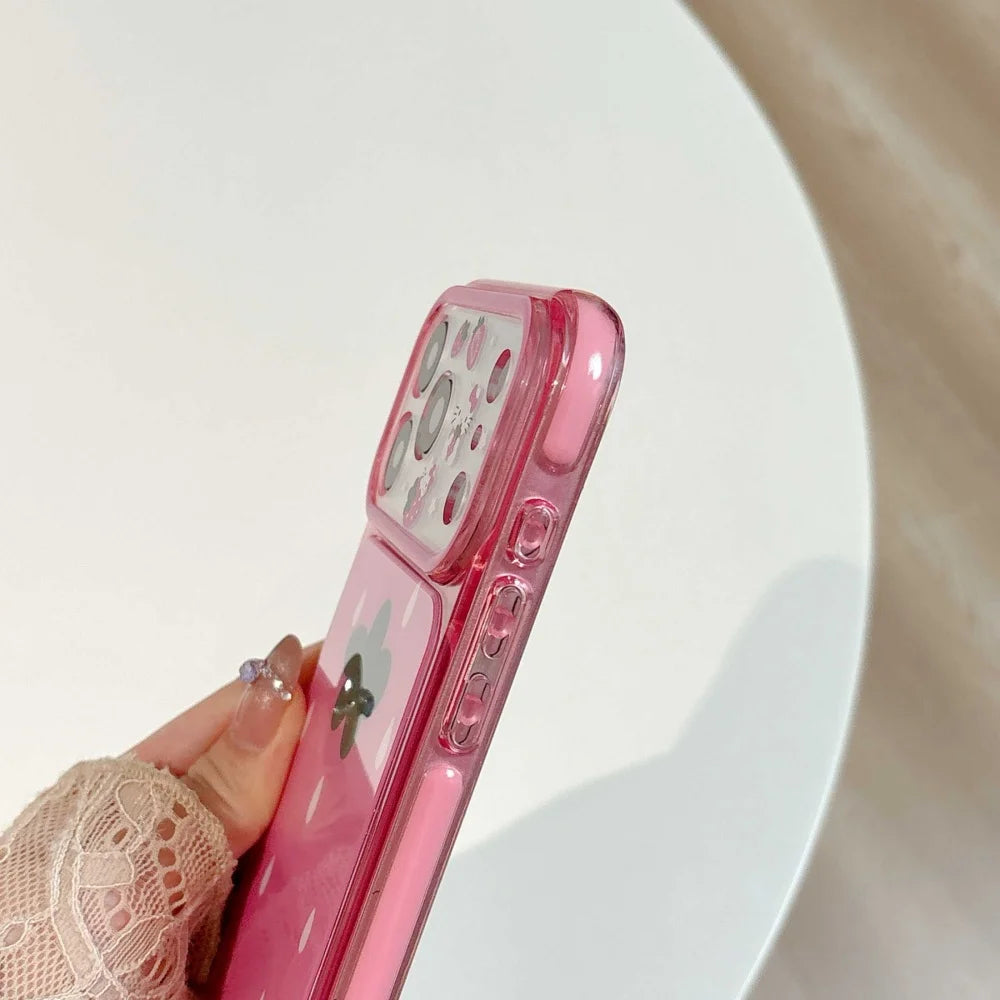 Korea INS Water Drop Strawberry Hello Kitty Case For iPhone
