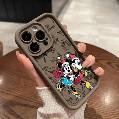Merry Christmas Mickey Minnie Disneys Soft Silicone Case For iPhone