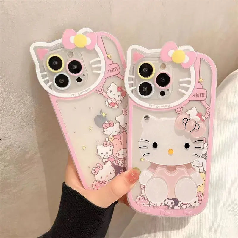 Hello Kitty Friends Makeup Mirror Phone Case For iPhone