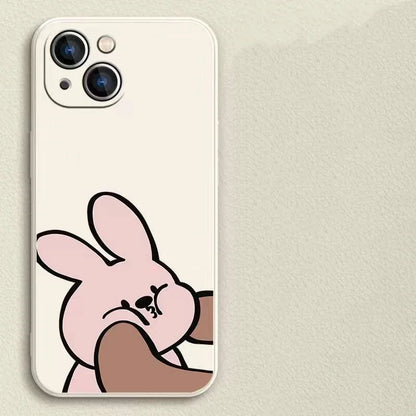 Funny Bunny Bear Couple Phone Case