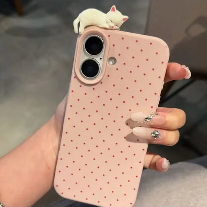 Lovely Polka Dot Pattern Soft Phone Case For iPhone
