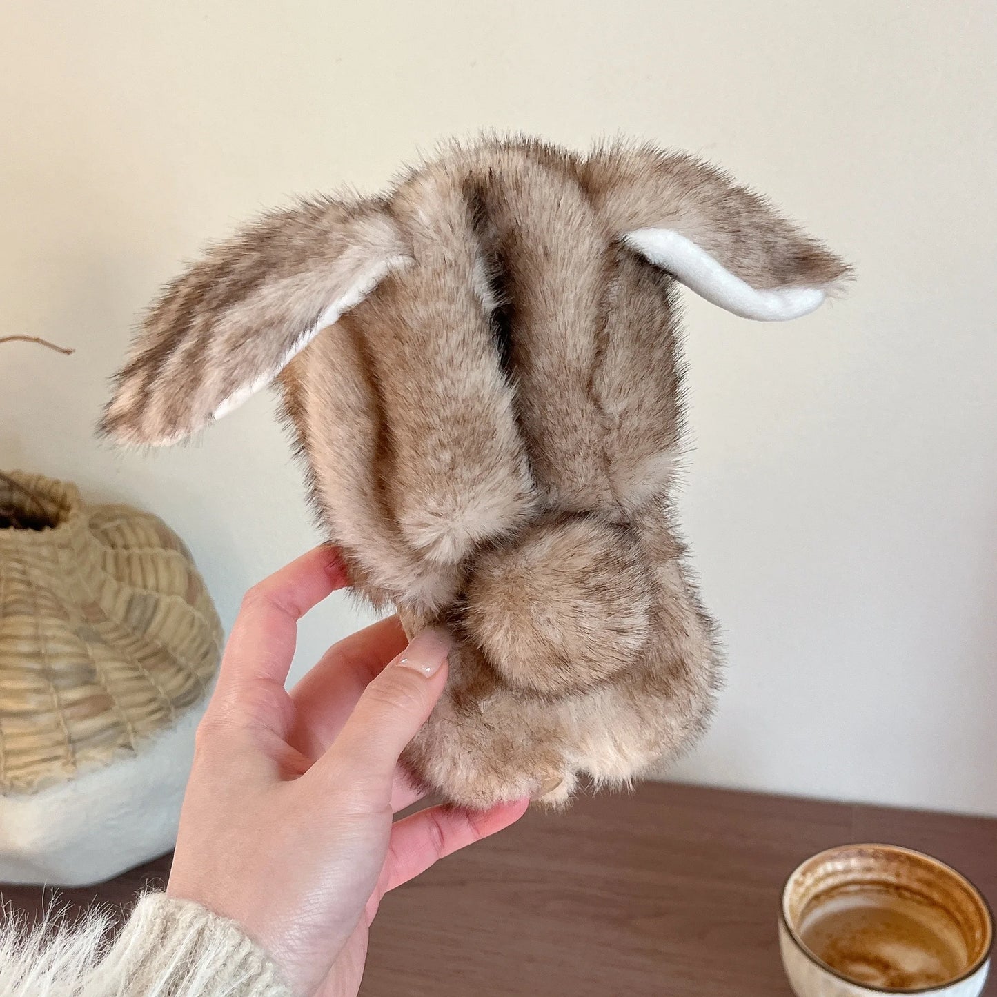 Cute Warm Rabbit Ear Hat Plush Mobile Phone Case For iPhone