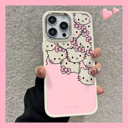 Hello Kitty Full Screen Face Bow Pink Phone Case For iPhone