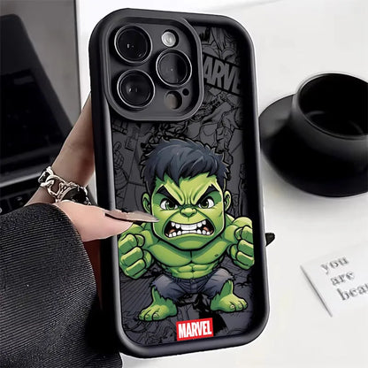 Funny Deadpool Hulk Cute Phone Case For iPhone