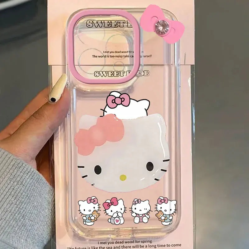 Hello Kitty Bow Bear Cute Phone Case For iPhone