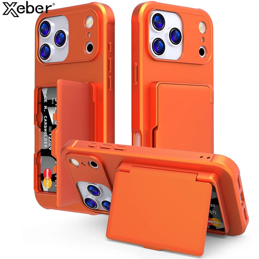 Flip Card Bag Mirror Case For iPhone