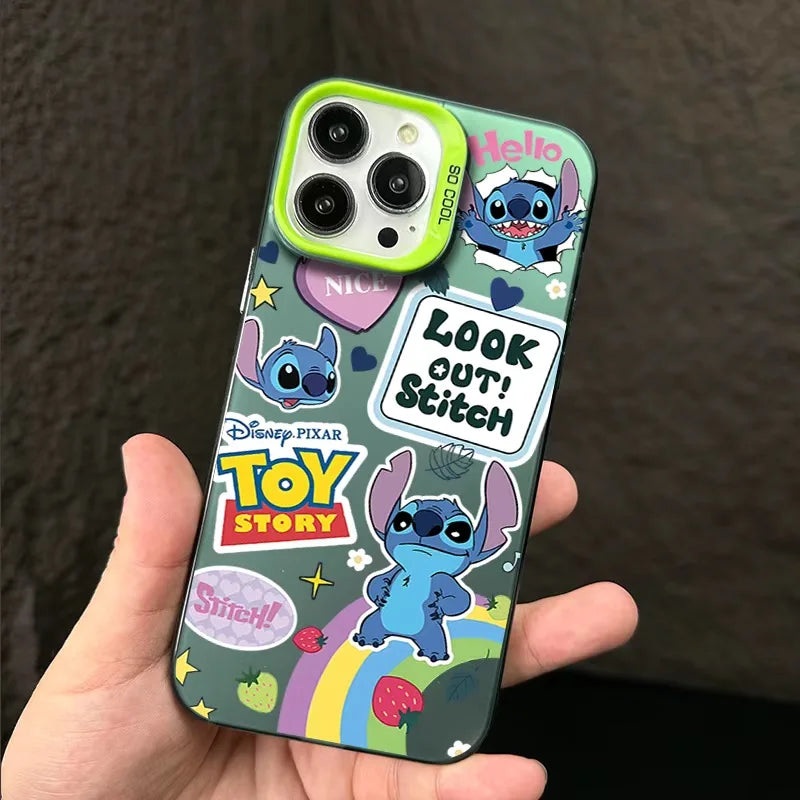 Stitch Rainbow Cute Naughy Phone Case For iPhone